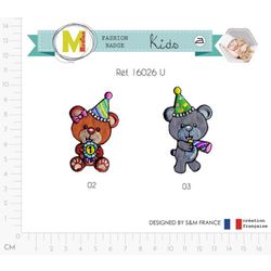 M16026 Party Bears Appliques