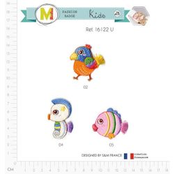 M16122 Tropical Cartoon Animal Appliques