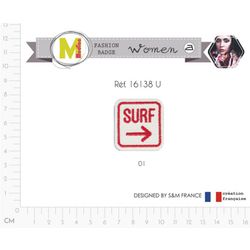 M16138 &Surfing is that-a-way& Applique