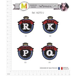 M16270 Royal Label Appliques