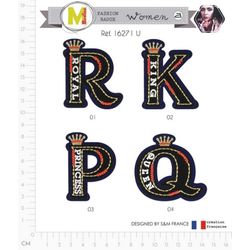 M16271 Royal Label Appliques