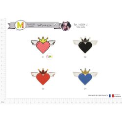 M16304 Winged Heart Appliques
