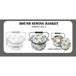 M36023-T2, Round Sewing Basket
