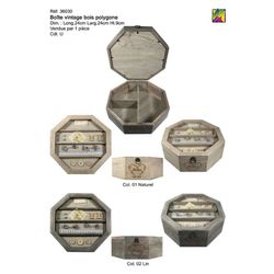 M36030 Octagonal Vintage Sewing Box