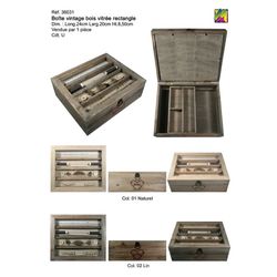 M36031 Vintage Wooden Sewing Box