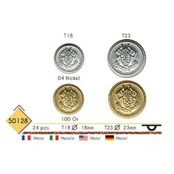 M50128 Metal Crest Button