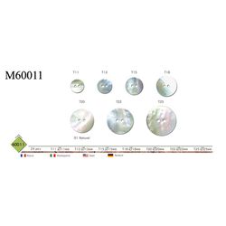 M60011 Mother of Pearl, 2-Hole Button
