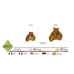 M60401 Wooden Panda Button