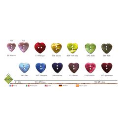 M60550 Shiny Shell Heart Button