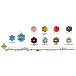 M60552 Shiny Shell Flower Button
