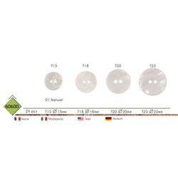 M60600 2-Hole &Shell& Button