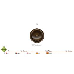 M60634 Solid Wood Circular 2-Hole Button