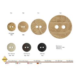 M60639 Leather 2-Hole Button