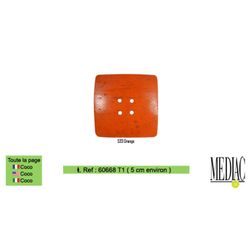 M60668 Square Coconut Buttons, 5cm