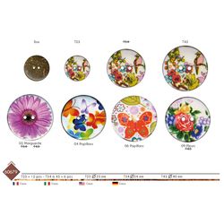 M60679 Coconut Button with Colorful Designs
