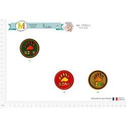 M15950 Bear Paw Appliques