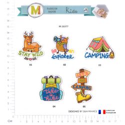 M16377 Kids Camping & Wildlife Appliques