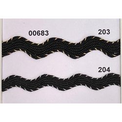 T-683 Ric Rac with Metallic Stitches, ~1/2&