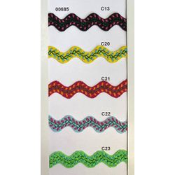 T-685 Polyester Ric Rac with Filigree Stitching, 9/16&