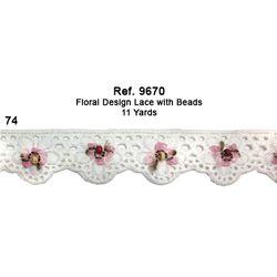 09670 Floral Design Lace with Beads