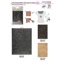 M00766 Rectangle Faux Snake Skin Patch, Iron-on