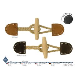 M50281 Faux Leather, Wood & Jute Toggle