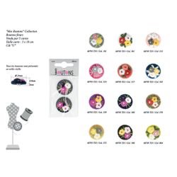M60795 Carded Flower Shank Buttons