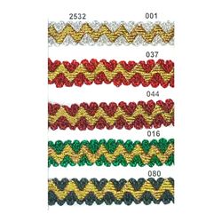 T-2532 Guimp Braid with Metallic Zig Zag