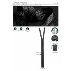 M01974 Rounded Tooth Zipper, Separating