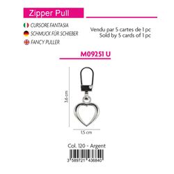 M09251 Heart Shaped Zipper Pull