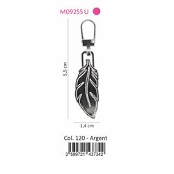 M09255 Leaf Zipper Pull