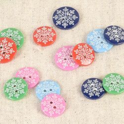 M50836 Snowflake Button, 2-Hole