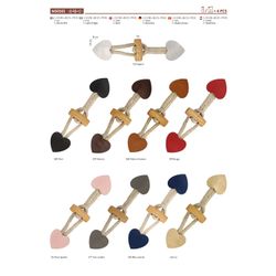 M50302 Toggle with Faux Leather Hearts