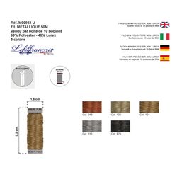 M00958 Metallic Thread 50m