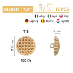 M50317 Metal Dome Shank with Balls