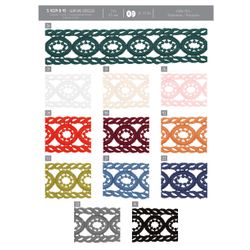 04229 Guipure Lace with Circles, 45mm