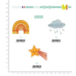 M16476 Sky Theme Appliques