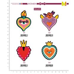 M16478 Mystical Heart Applique