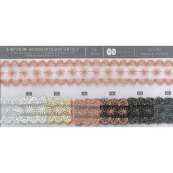 04273 Metallic Embroidery on Tulle, 28mm (~1 inch)