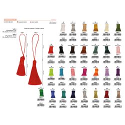 12543 Polyester Tassel, 6cm & 8cm