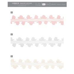 20761 Ribbon with Cut Roses on Edges, 35mm