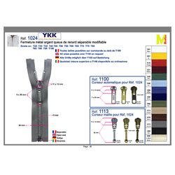M01024 Separable, Silver Teeth, Metal Zipper