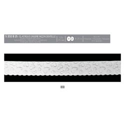 02132 Lingerie Elastic with Hearts, 25mm
