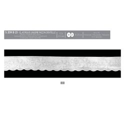 02134 Lingerie Elastic with Flowers, 23mm