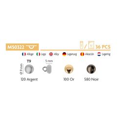 M50322 Metal Shank, 9mm
