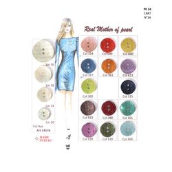 B14176 2-Hole Mother of Pearl Button with Sparkles