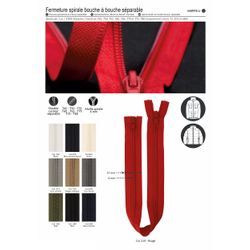 M01913 Separable Spiral Zipper