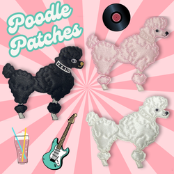M94977 Poodle Iron On Applique