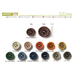 M60869 4-Hole Eco-Friendly Rice Husk Button