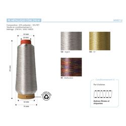 M00907 Metallic Thread, 3000 Yards